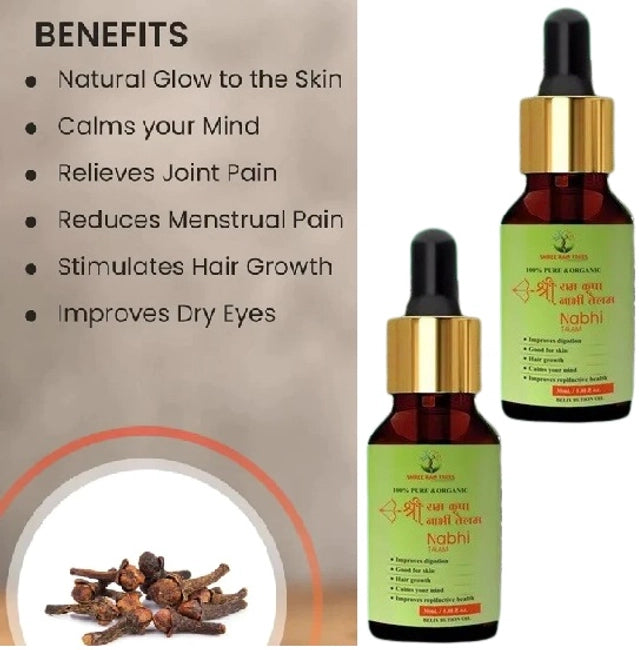 Ramban Nabhi Oil - Ayurvedic Multi-Benefit Belly Button Oil | 30 ml (Pack of 2)